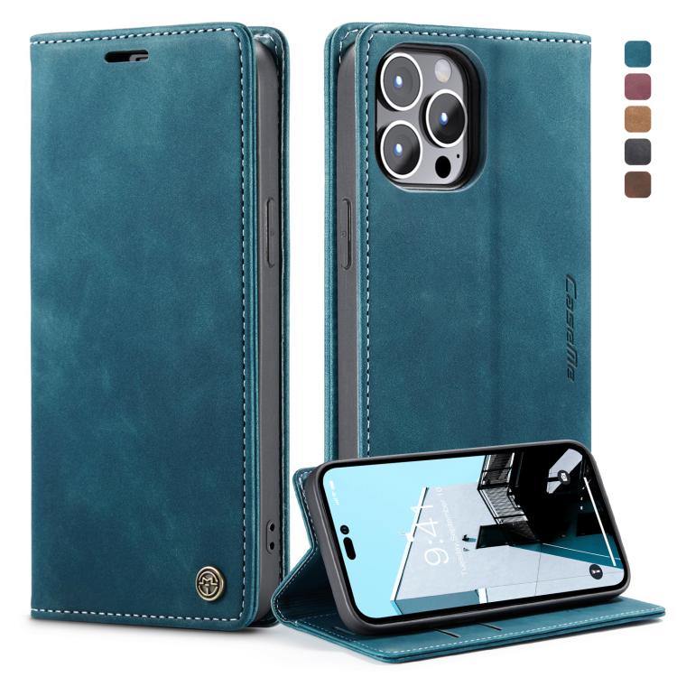 CaseMe-013 Estuche para teléfono de cuero esmerilado retro multifuncional, For iPhone 14, For iPhone 14 Plus, For iPhone 14 Pro, For iPhone 14 Pro Max