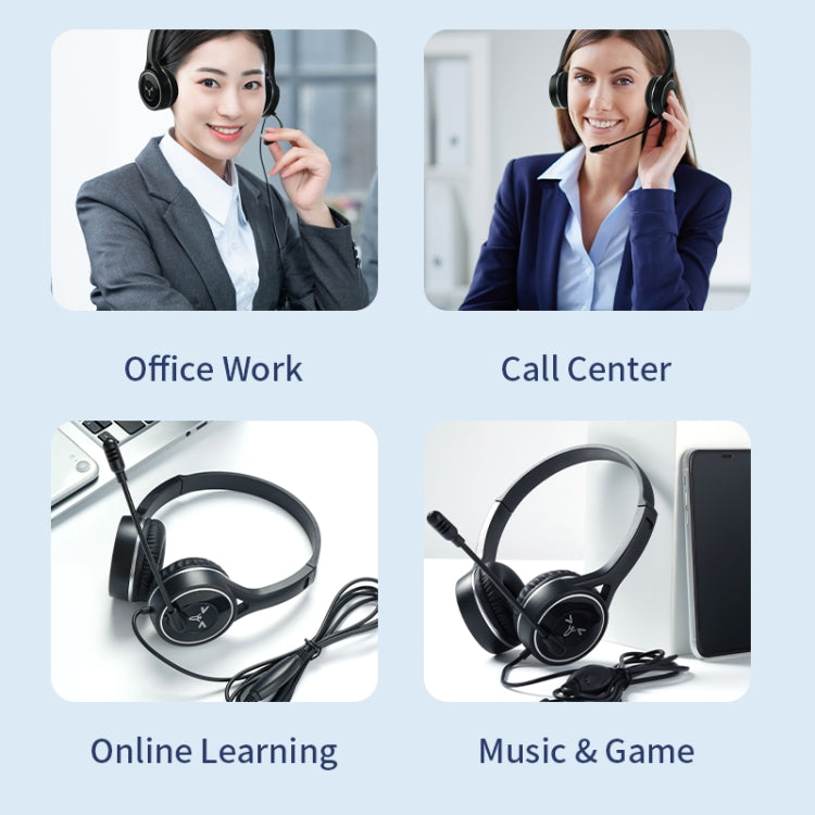 SOYTO SY-G30C Micrófono largo con cable Auriculares ergonómicos para juegos con cancelación de ruido, 3.5mm, USB