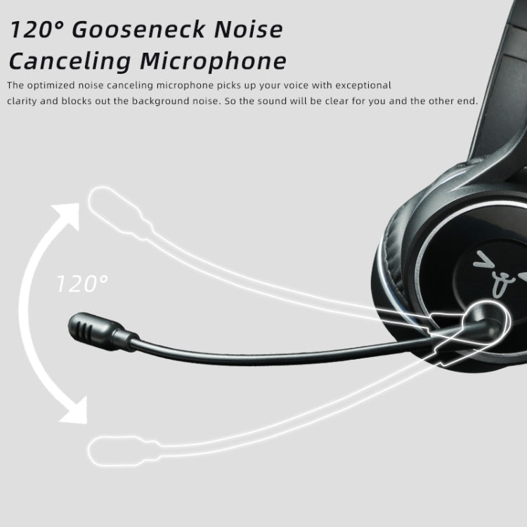SOYTO SY-T30C Micrófono largo Bluetooth Inalámbrico Cancelación de ruido Auriculares ergonómicos para juegos, SY-T30C