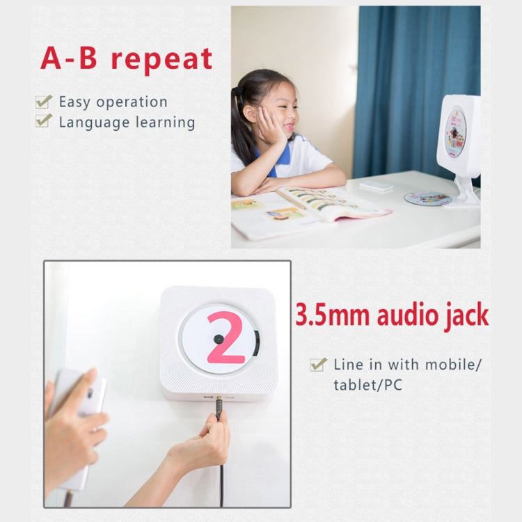 Kecag KC-808 reproductor de CD Bluetooth montado en la pared, KC-808 White, KC-808 Blue, KC-808 Black, KC-808 Pink
