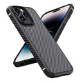 Funda protectora para teléfono iPAKY con textura de fibra de carbono a prueba de golpes PC + TPU, For iPhone 14 Pro Max, For iPhone 14 Pro, For iPhone 14 Plus, For iPhone 14