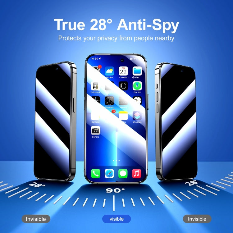 JOYROOM 2.5D Pantalla de impresión de pantalla completa Black Edge Privacy Película de vidrio templado, For iPhone 14, For iPhone 14 Plus, For iPhone 14 Pro, For iPhone 14 Pro Max