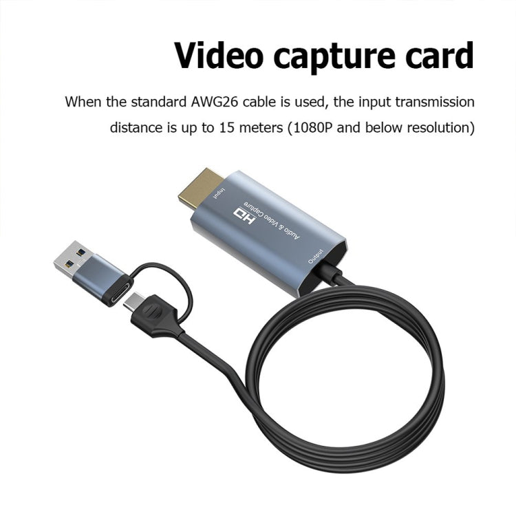 Tarjeta de captura de vídeo HD Z36 HDMI/M a USB tipo C/M, longitud: 2 m, Z36