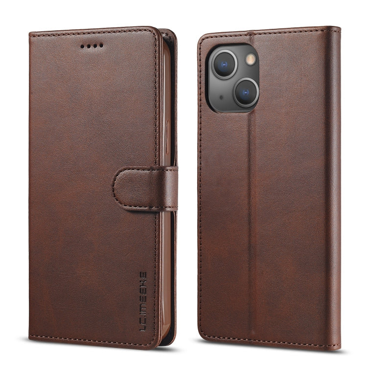 LC.IMEEKE Estuche de cuero con tapa horizontal y textura de becerro, For iPhone 14, For iPhone 14 Plus, For iPhone 14 Pro, For iPhone 14 Pro Max