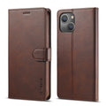 LC.IMEEKE Estuche de cuero con tapa horizontal y textura de becerro, For iPhone 14, For iPhone 14 Plus, For iPhone 14 Pro, For iPhone 14 Pro Max