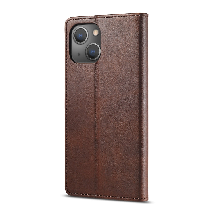 LC.IMEEKE Estuche de cuero con tapa horizontal y textura de becerro, For iPhone 14, For iPhone 14 Plus, For iPhone 14 Pro, For iPhone 14 Pro Max