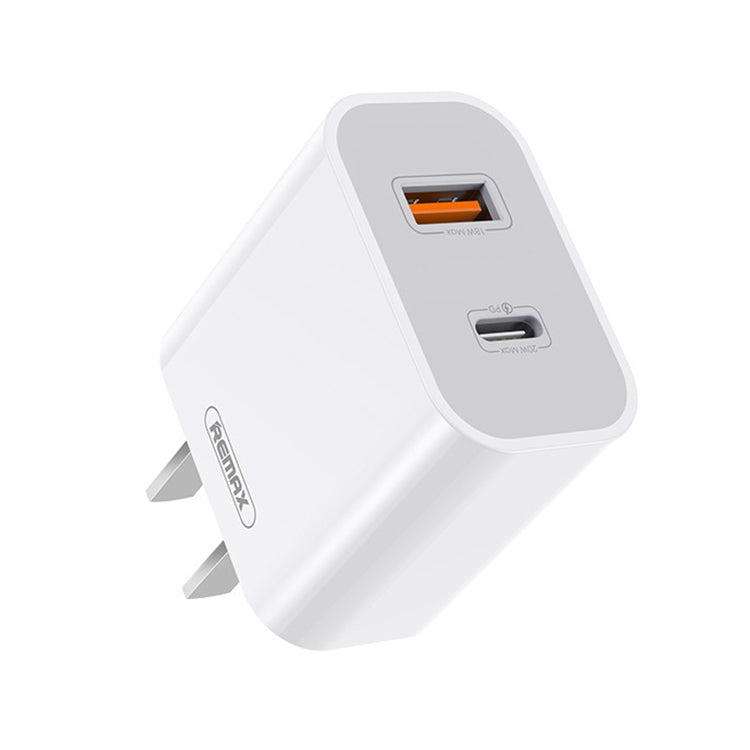 REMAX RP-U68 Speedy Series 20W USB+USB-C/Tipo-C Interfaz Cargador rápido, CN Plug, EU Plug, UK Plug, US Plug