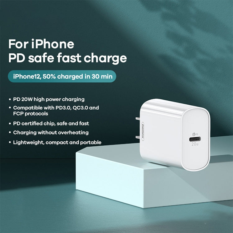 REMAX RP-U70 Serie Jane 20W USB-C/Tipo-C Cargador rápido PD, CN Plug, EU Plug, UK Plug, US Plug