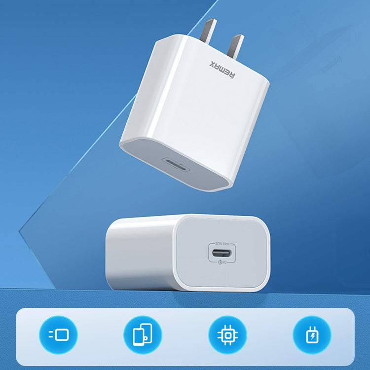 REMAX RP-U79 Speed Series Cargador rápido multicompatible USB-C/Type-C de 20 W, CN Plug, EU Plug, UK Plug