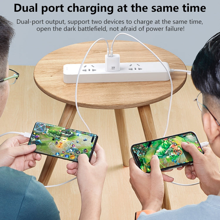 REMAX RP-U82 30W USB+USB-C/Tipo-C Cargador rápido de doble interfaz, CN Plug, EU Plug, UK Plug, US Plug