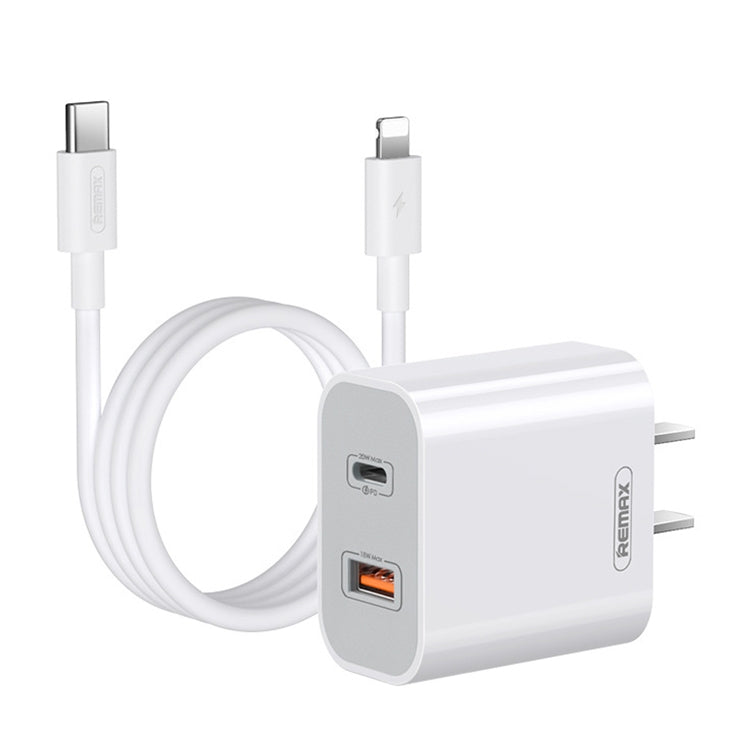 REMAX RP-U68 20W USB+USB-C/Type-C Juego de cargador rápido de doble interfaz, CN Plug, EU Plug, UK Plug, US Plug