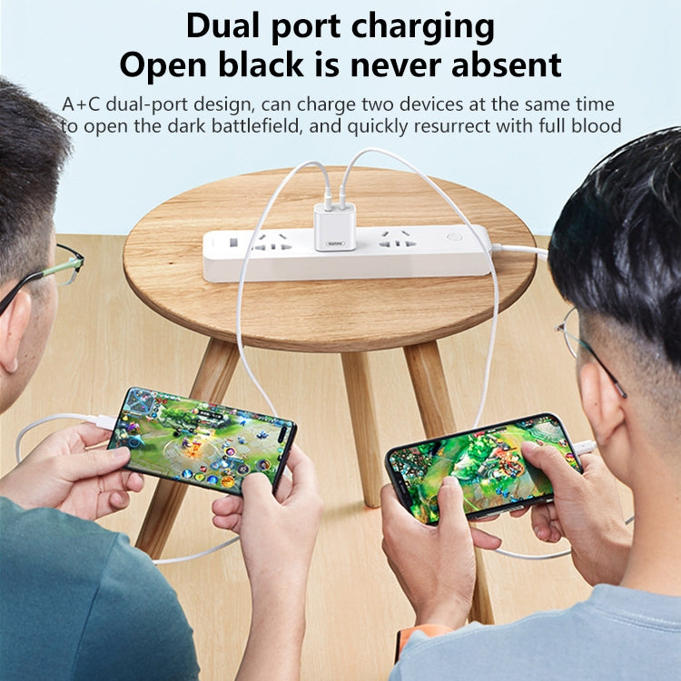 REMAX RP-U68 20W USB+USB-C/Type-C Juego de cargador rápido de doble interfaz, CN Plug, EU Plug, UK Plug, US Plug