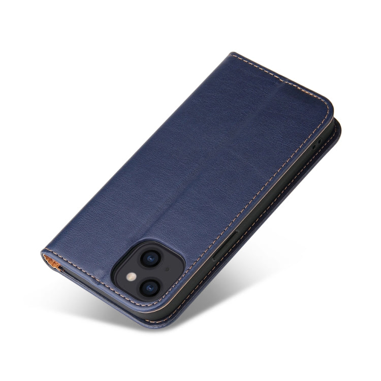 Fierre Shann PU Funda de cuero con textura de cuero genuino para teléfono, For iPhone 14, For iPhone 14 Plus, For iPhone 14 Pro, For iPhone 14 Pro Max