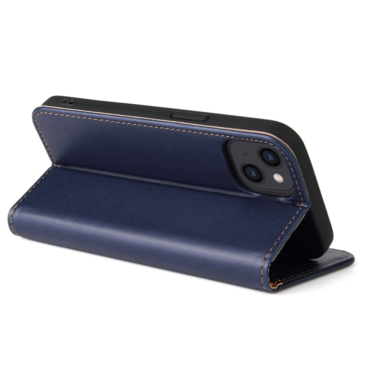 Fierre Shann PU Funda de cuero con textura de cuero genuino para teléfono, For iPhone 14, For iPhone 14 Plus, For iPhone 14 Pro, For iPhone 14 Pro Max
