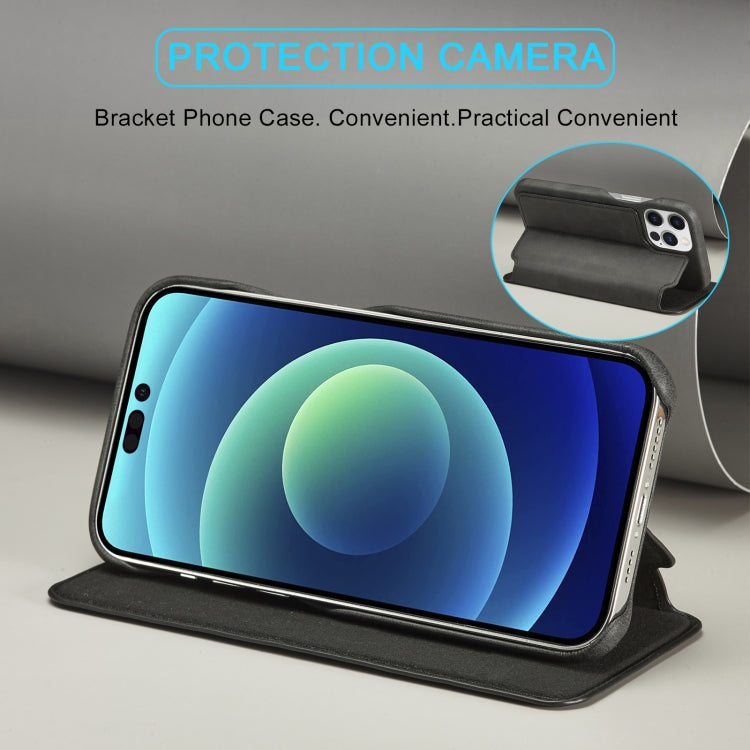 LC.IMEEKE Hon Ancient Series Funda de cuero con tapa para teléfono, For iPhone 14, For iPhone 14 Plus, For iPhone 14 Pro, For iPhone 14 Pro Max