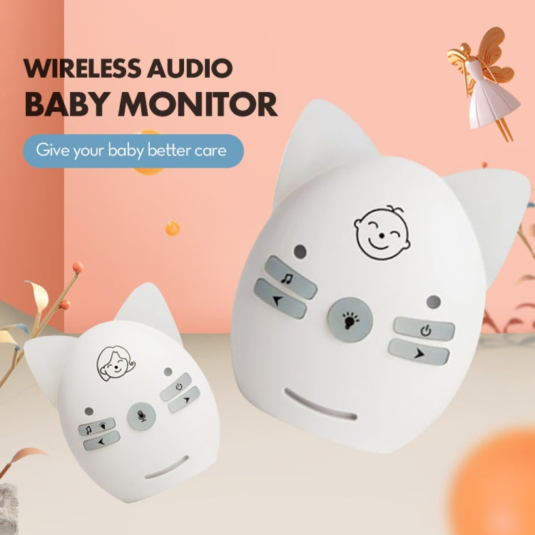 Monitor de audio inalámbrico para bebés compatible con monitoreo de voz + intercomunicador + luz nocturna sin batería, US Plug, UK Plug, EU Plug, AU Plug