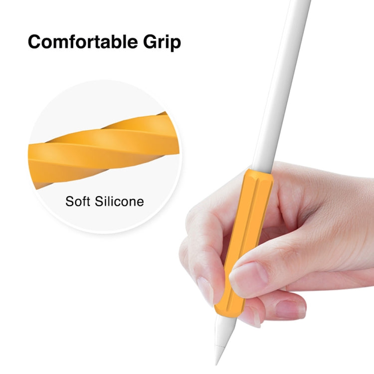 GUÍA DE PLOMOS Stoyobe Stylus Silicone Cover Grip, White(1 PCS), Grass Green(1 PCS), Pink(1 PCS), Black(1 PCS), Orange(1 PCS), Grey(1 PCS), For Apple Pencil 1/2/Huawei M-Pencil, Lavender Purple(1 PCS)