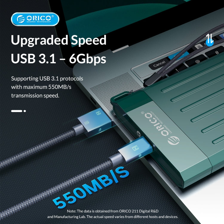Caja de disco duro ORICO de 2,5 pulgadas USB3.1 Gen1 tipo C