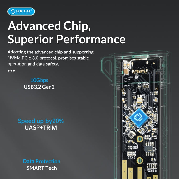 Caja ORICO-USB3.1 Gen1 Type-C 6Gbps M.2 SATA SSD