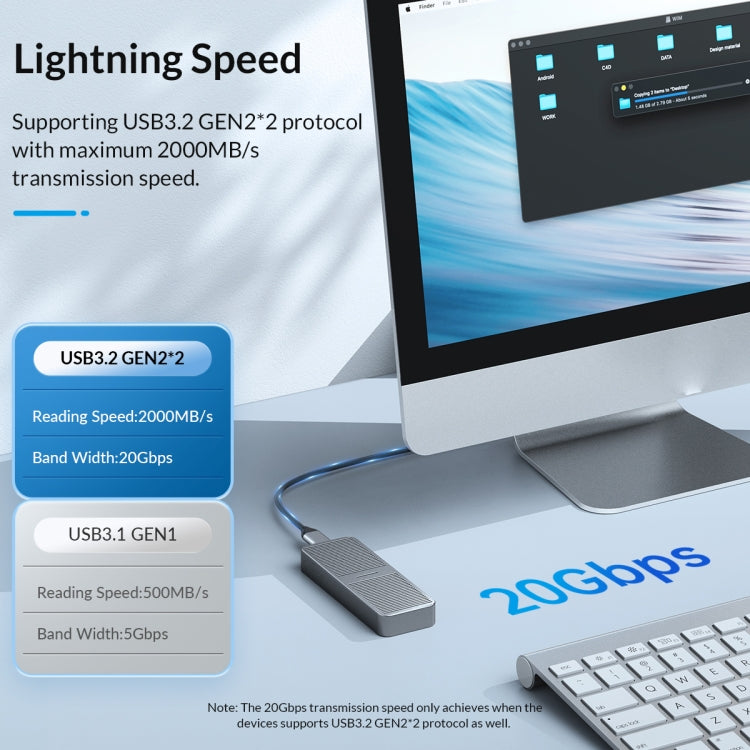 Caja SSD ORICO M.2 NGFF de 6 Gbps, M.2 NGFF (Gold), M.2 NGFF (Silver), M.2 NGFF (Grey)
