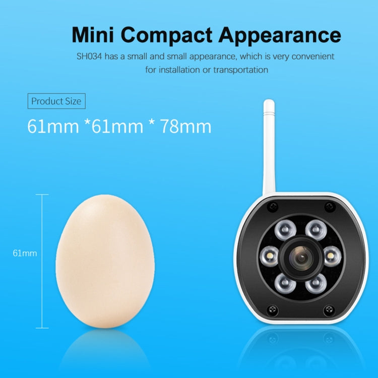 SriHome SH034 5.0MP Mini Dual 2.4 / 5G WiFi Exterior Impermeable Video Vigilancia Color Visión Nocturna Seguridad CCTV Cam, US Plug, EU Plug, UK Plug, AU Plug