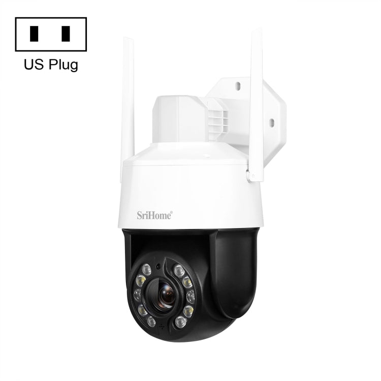 SriHome SH041 5.0MP 20X Zoom óptico 2.4G / 5G WiFi Impermeable AI Seguimiento automático H.265 Videovigilancia, US Plug, EU Plug, UK Plug, AU Plug
