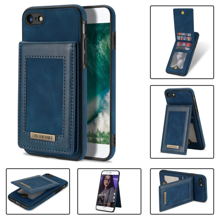 N.BEKUS Estuche para teléfono RFID con ranura para tarjeta con tapa vertical, For iPhone SE 2022 / SE 2022 / 8 / 7, For iPhone 8 Plus / 7 Plus, For iPhone 11 Pro Max, For iPhone 11 Pro, For iPhone 12 mini, For iPhone 12 Pro, For iPhone 12 Pro Max      ...