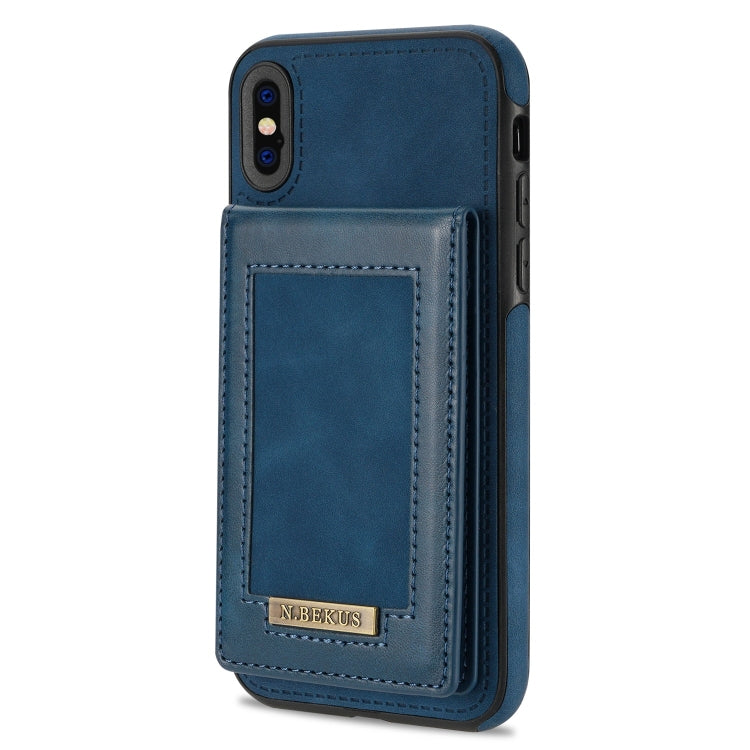 N.BEKUS Estuche para teléfono RFID con ranura para tarjeta con tapa vertical, For iPhone XS Max, For iPhone XS / X