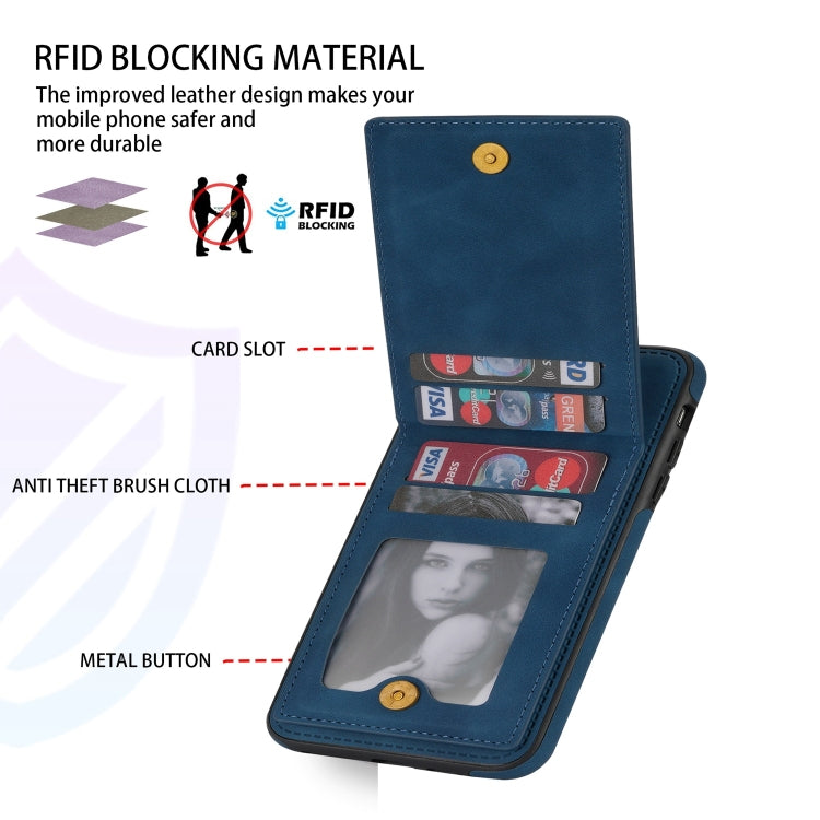 N.BEKUS Estuche para teléfono RFID con ranura para tarjeta con tapa vertical, For iPhone XS Max, For iPhone XS / X