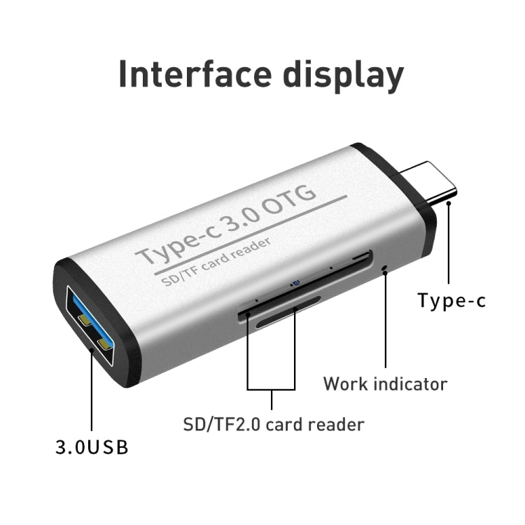 Lector de tarjetas OTG multifuncional hembra USB 3.0 ADS-103, ADS-103
