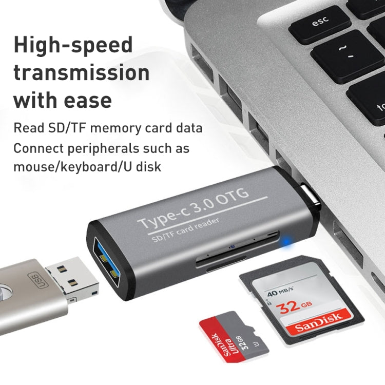 Lector de tarjetas OTG multifuncional hembra USB 3.0 ADS-103, ADS-103