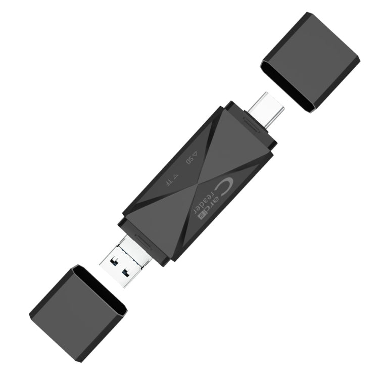 Lector de tarjetas multifunción ADS-218 de 8 pines + USB + tipo C