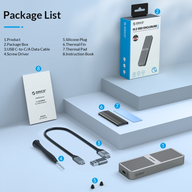 Caja SSD ORICO M.2 NVME de 40 Gbps