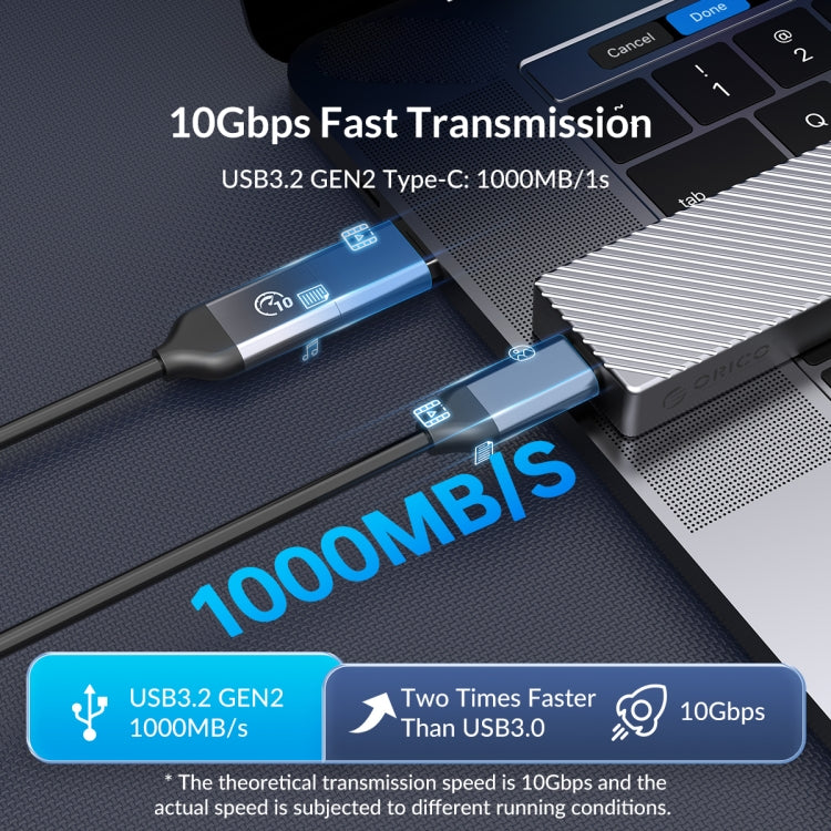 ORICO 10Gbps USB3.2 Gen2 Type-C M.2 NVMe/NGFF(SATA) Caja SSD de doble protocolo