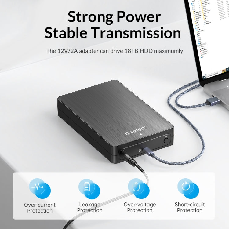 Caja de disco duro ORICO HM25C3 de 2,5 pulgadas USB3.1 Gen1 Tipo-C, EU Plug, US Plug, UK Plug, AU Plug