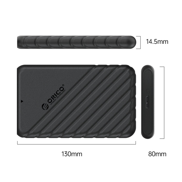 ORICO 25PW1-U3 Estuche para disco duro de almacenamiento externo de 2,5 pulgadas, 25PW1-U3, 25PW1-C3, 25PW1C-C3