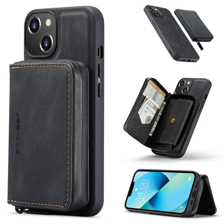 Estuche para teléfono de cuero con cremallera magnética JEEHOOD, For iPhone 14, For iPhone 14 Plus, For iPhone 14 Pro, For iPhone 14 Pro Max