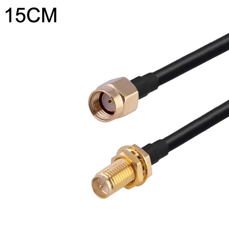 Cable adaptador coaxial RF RG174, longitud: 15 cm, 15cm RP-SMA Male to RP-SMA Female, 15cm RP-SMA Male to RP-SMA Male, 15cm RP-SMA Male to SMA Female, 15cm RP-SMA Male to SMA Male, 15cm SMA Male to SMA Female, 15cm SMA Male to RP-SMA Female            ...