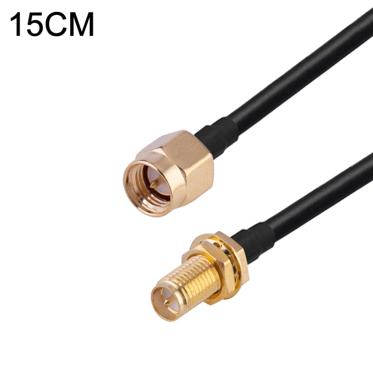Cable adaptador coaxial RF RG174, longitud: 15 cm, 15cm RP-SMA Male to RP-SMA Female, 15cm RP-SMA Male to RP-SMA Male, 15cm RP-SMA Male to SMA Female, 15cm RP-SMA Male to SMA Male, 15cm SMA Male to SMA Female, 15cm SMA Male to RP-SMA Female            ...