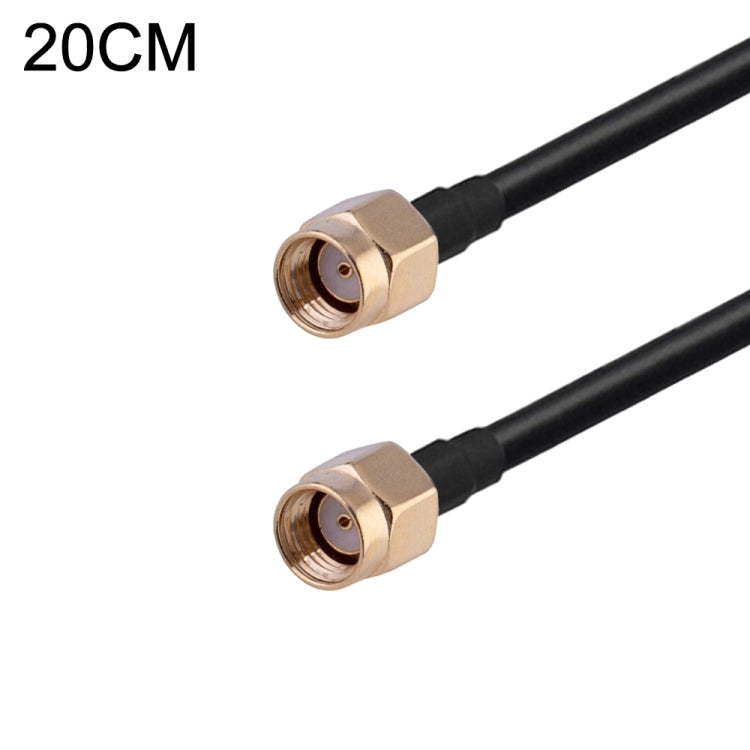 Cable adaptador coaxial RF RG174, longitud: 20 cm, 20cm RP-SMA Male to RP-SMA Female, 20cm RP-SMA Male to RP-SMA Male, 20cm RP-SMA Male to SMA Female, 20cm RP-SMA Male to SMA Male, 20cm SMA Male to SMA Female, 20cm SMA Male to RP-SMA Female            ...