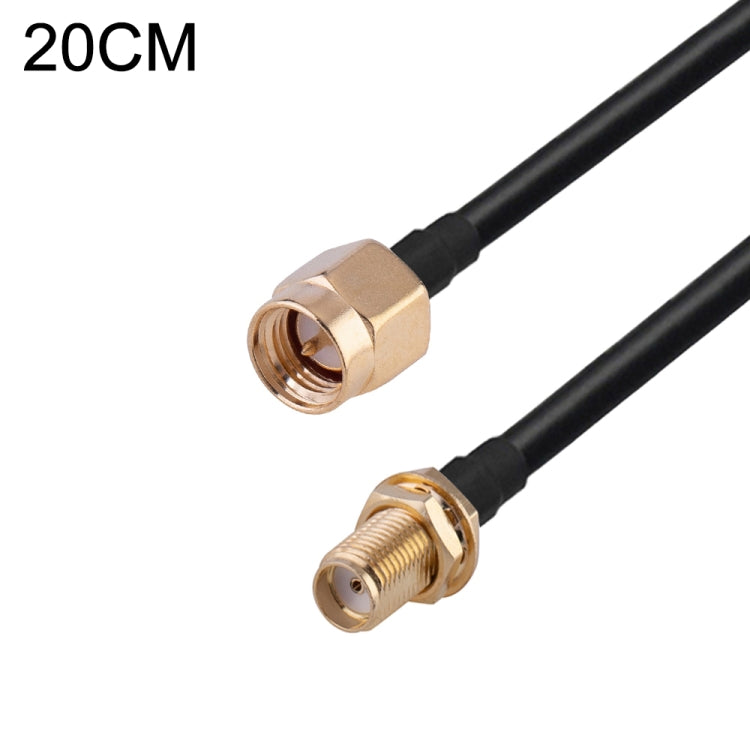 Cable adaptador coaxial RF RG174, longitud: 20 cm, 20cm RP-SMA Male to RP-SMA Female, 20cm RP-SMA Male to RP-SMA Male, 20cm RP-SMA Male to SMA Female, 20cm RP-SMA Male to SMA Male, 20cm SMA Male to SMA Female, 20cm SMA Male to RP-SMA Female            ...