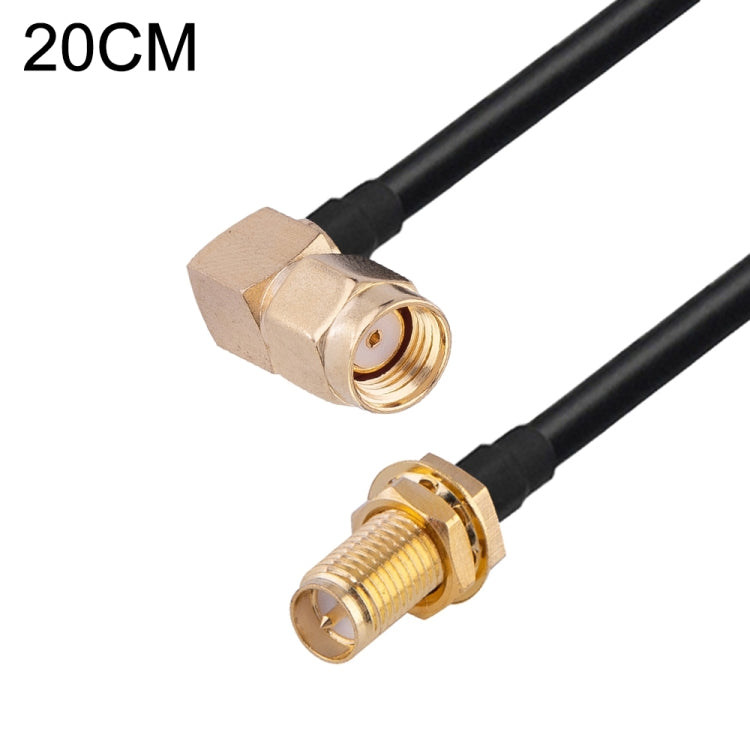 Cable adaptador coaxial RF RG174, longitud: 20 cm, 20cm RP-SMA Male to RP-SMA Female, 20cm RP-SMA Male to RP-SMA Male, 20cm RP-SMA Male to SMA Female, 20cm RP-SMA Male to SMA Male, 20cm SMA Male to SMA Female, 20cm SMA Male to RP-SMA Female            ...
