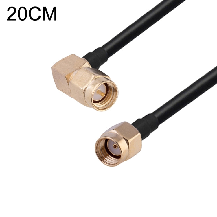 Cable adaptador coaxial RF RG174, longitud: 20 cm, 20cm RP-SMA Male to RP-SMA Female, 20cm RP-SMA Male to RP-SMA Male, 20cm RP-SMA Male to SMA Female, 20cm RP-SMA Male to SMA Male, 20cm SMA Male to SMA Female, 20cm SMA Male to RP-SMA Female            ...