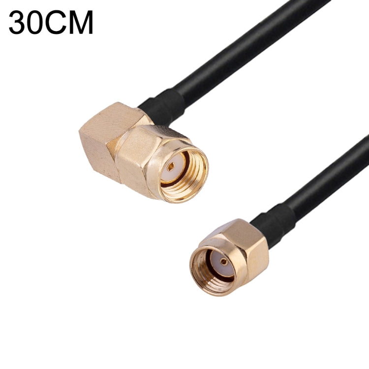 Cable adaptador coaxial RF RG174, longitud: 30 cm, 30cm RP-SMA Male to RP-SMA Female, 30cm RP-SMA Male to RP-SMA Male, 30cm RP-SMA Male to SMA Female, 30cm RP-SMA Male to SMA Male, 30cm SMA Male to SMA Female, 30cm SMA Male to RP-SMA Female            ...