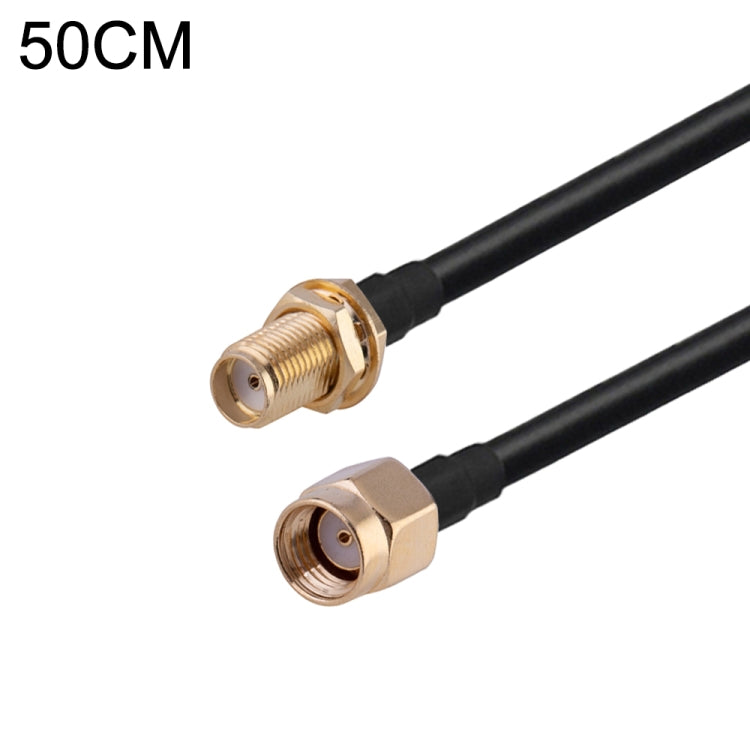Cable adaptador coaxial RF RG174, longitud: 50 cm, 50cm RP-SMA Male to RP-SMA Female, 50cm RP-SMA Male to RP-SMA Male, 50cm RP-SMA Male to SMA Female, 50cm RP-SMA Male to SMA Male, 50cm SMA Male to SMA Female, 50cm SMA Male to RP-SMA Female            ...