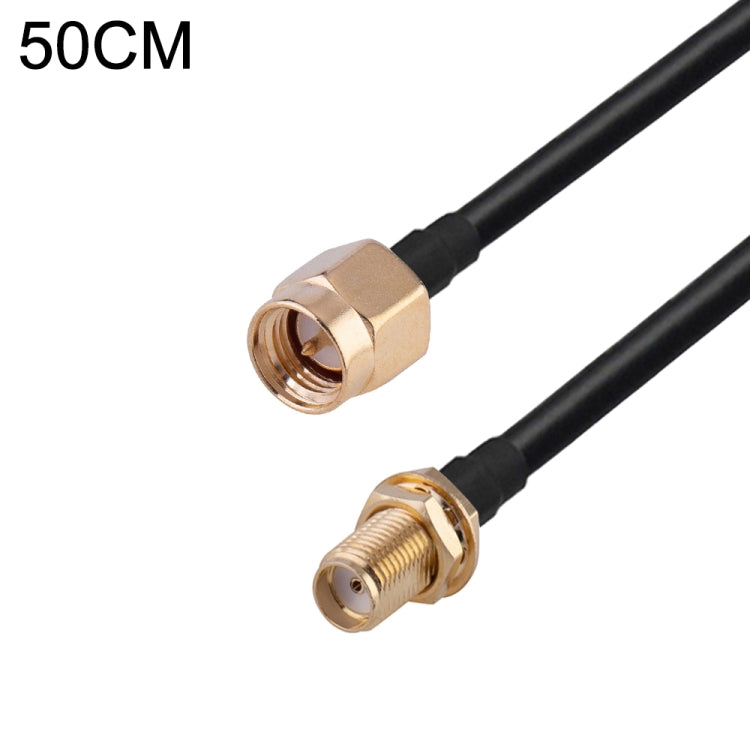 Cable adaptador coaxial RF RG174, longitud: 50 cm, 50cm RP-SMA Male to RP-SMA Female, 50cm RP-SMA Male to RP-SMA Male, 50cm RP-SMA Male to SMA Female, 50cm RP-SMA Male to SMA Male, 50cm SMA Male to SMA Female, 50cm SMA Male to RP-SMA Female            ...