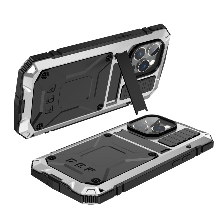 R-JUST Estuche impermeable a prueba de polvo a prueba de golpes con soporte, For iPhone 14 Pro, For iPhone 14 Pro Max, For iPhone 14, For iPhone 14 Plus