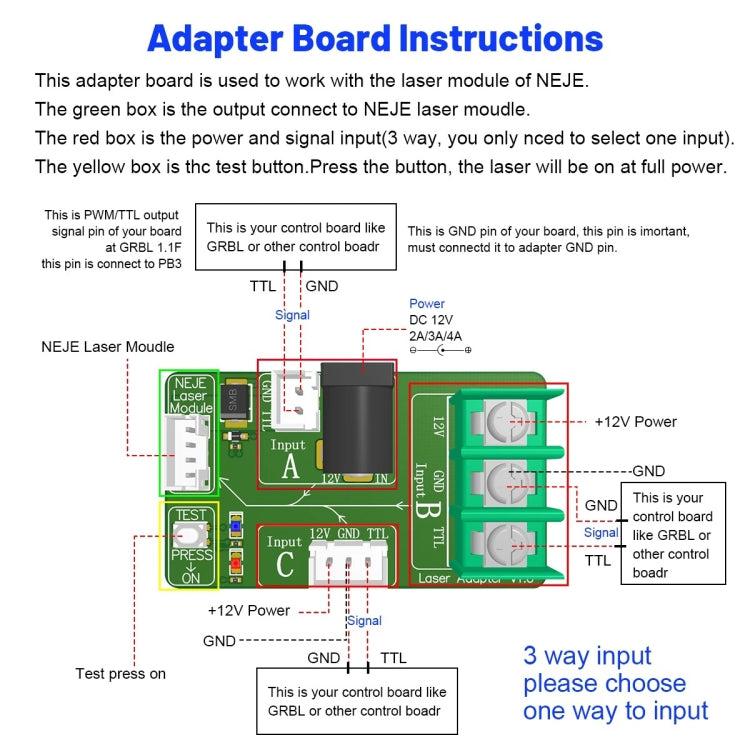 Kits de módulo de grabado láser NEJE N40630 7,5 W 450 nm, A40630
