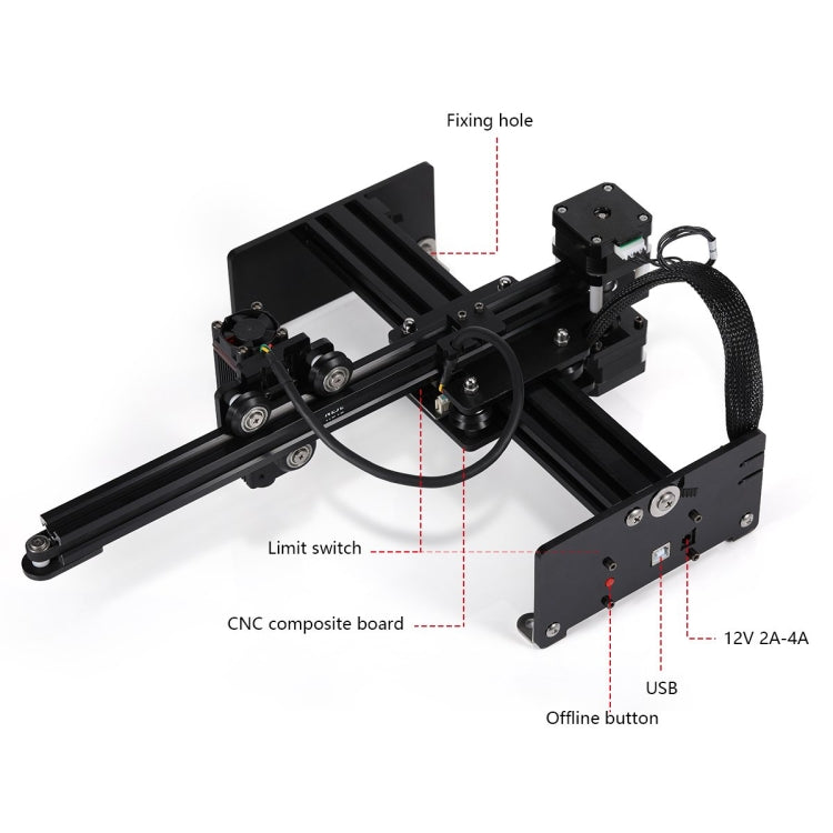 Grabador láser NEJE MASTER 3 con módulo láser N30820, MASTER 3 with N30820 (EU Plug), MASTER 3 with N30820 (US Plug)