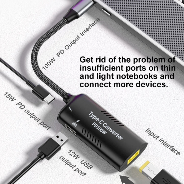 + Tipo-C + USB Hembra a Adaptador Multifunción Tipo-C, DC5521 / 5525, DC7406, DC7909, Square Port